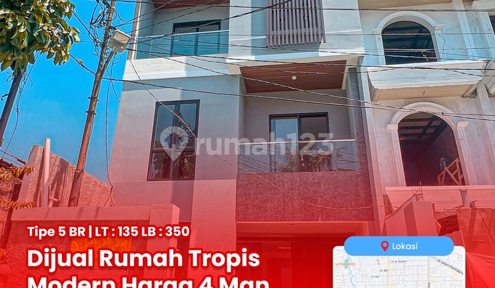 Jual Rumah Tropis Modern Harga 4M an di Kebayoran Lama