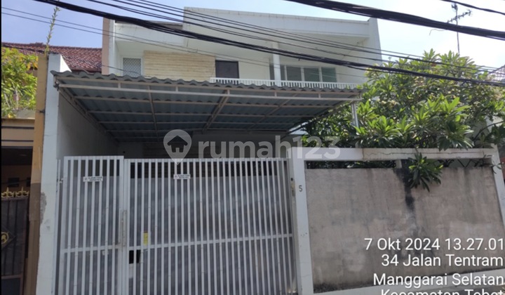 Rumah 2 Lantai Daerah Manggarai Tebet Luas Tanah 145 M2