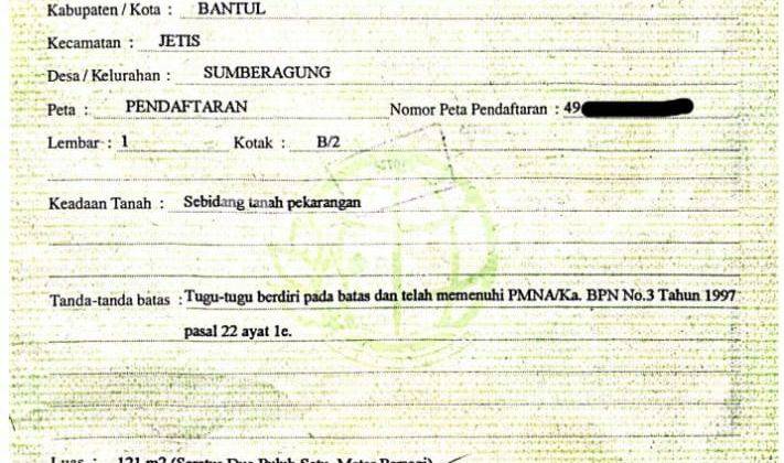 Dijual Cepat Tanah Pekarangan Strategis di Jetis, Bantul, Daerah Istimewa Yogyakarta  2