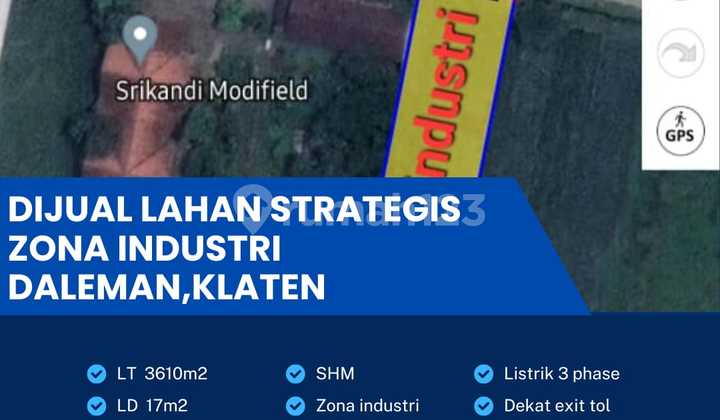 Very Strategically Located Industrial Zone Land in Daleman, Klaten 3610m² Very Strategically Located Industrial Zone Land in Daleman, Klaten 3610m²