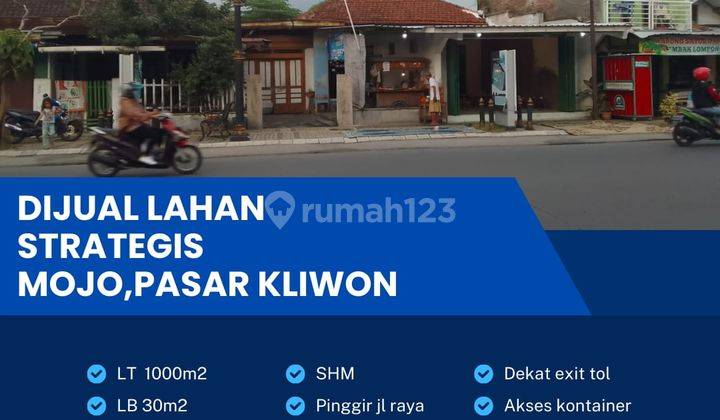 Dijual lahan industri lokasi Mojo pasar kliwon sangat strategis Luas 1000m BU! 1