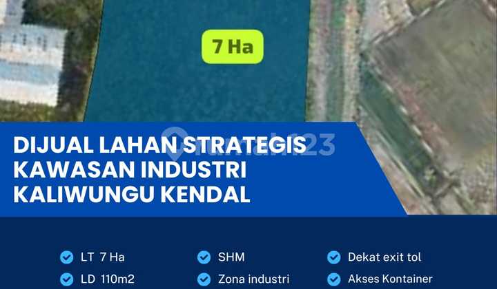 Industrial Zone Land, Kaliwungu, Kendal, Area 70,000m2, Immediate Sale!