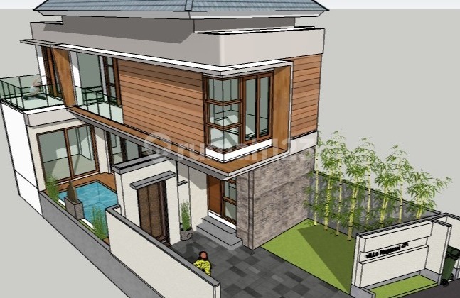 dijual rumah 2 lantai semi villa denpasar timur 