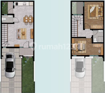 Termurah! Rumah 2 Lantai Cluster Vola Alsut 2 Hanya 1 M-An 2