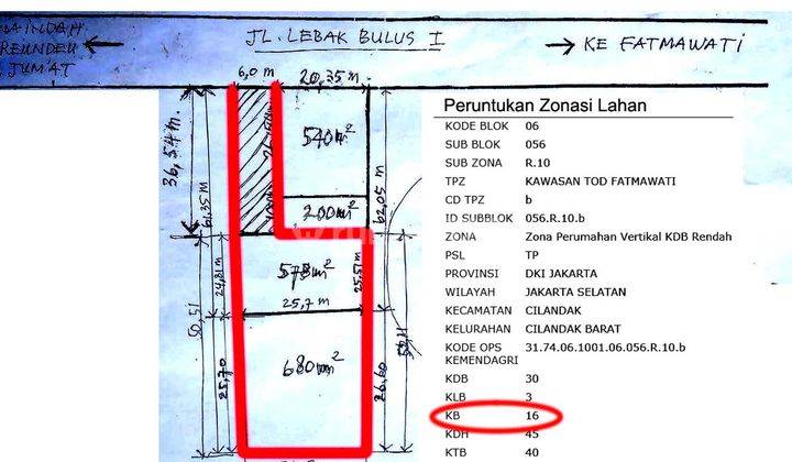 Tanah Strategis Jl Lebak Bulus Cilandak Jakarta Selatan 1