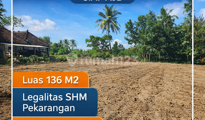 Tanah Dijual Jogja Gamping Siap AJB Luas 136 M2 SHM Pekarangan