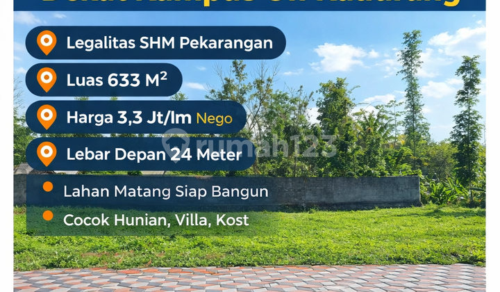 Dijual Tanah Jogja Siap Bangun Dekat Kampus Uii Kaliurang Shm-P