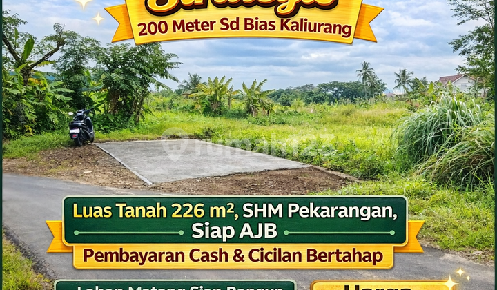 Tanah Jogja Siap AJB Dekat Sd Bias Kaliurang SHM Pekarangan