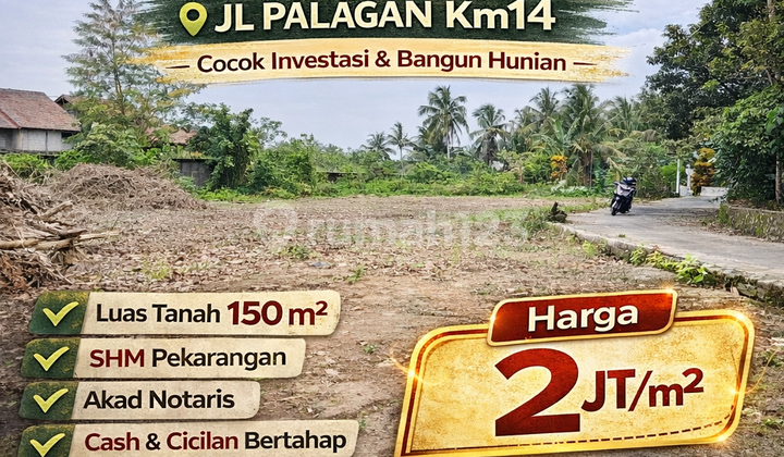 Tanah Jogja Barat Jl Palagan KM 14 2 Jt-An/Meter Nego