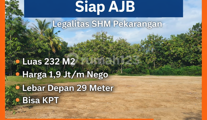 Dijual Tanah Jogja Siap Bangun 5 Menit Rs Muhammadiyah Gamping