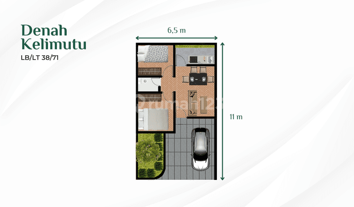 Rumah Modern Minimalis di Lokasi Strategis 5 Menit ke Tol Cikampek - Cashback Angsuran s/d 8 Bulan 2