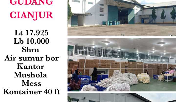 DIJUAL GUDANG DI CIANJUR (muat Kontainer 40 ft)     **S 1
