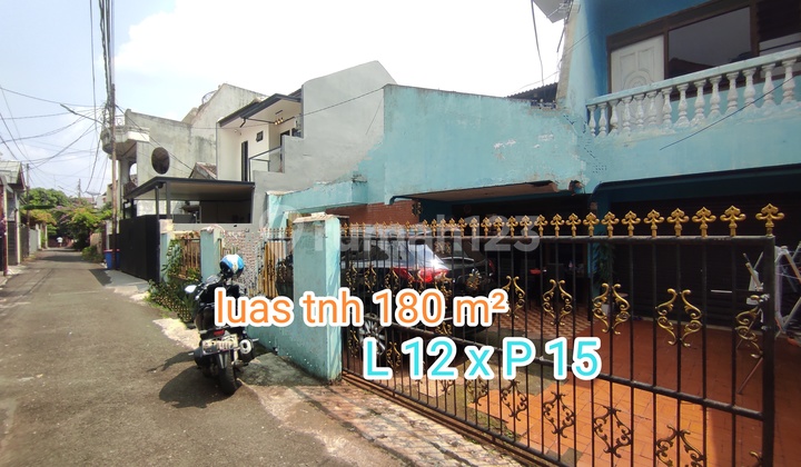 Jual Cepat Murah Turun Hrg / Luas Tnh 180M²( 2 Kavling) Dlm Komplek Pondok Kelapa Jakarta Timur