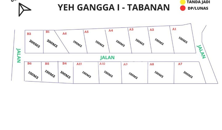 DIJUAL TANAH KAVLING VIEW SAWAH & LAUT DEKAT PANTAI YEH GANGGA