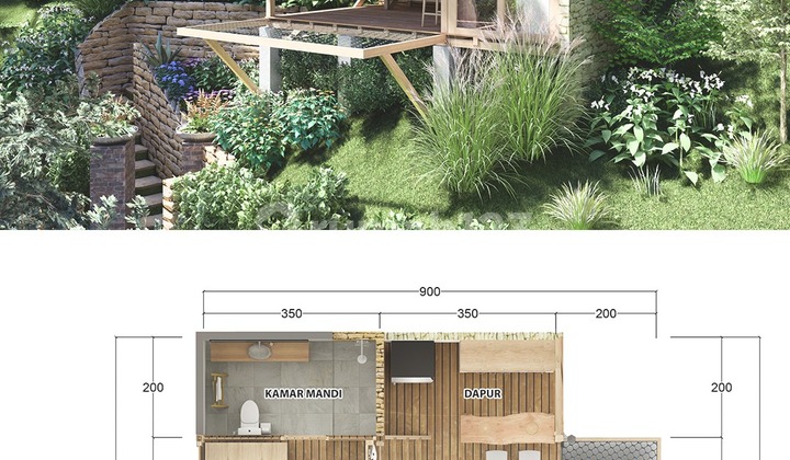 FOR SALE PRIMARY WOODEN VILLA KAMPOENG DAMAI, PENEBEL - TABANAN