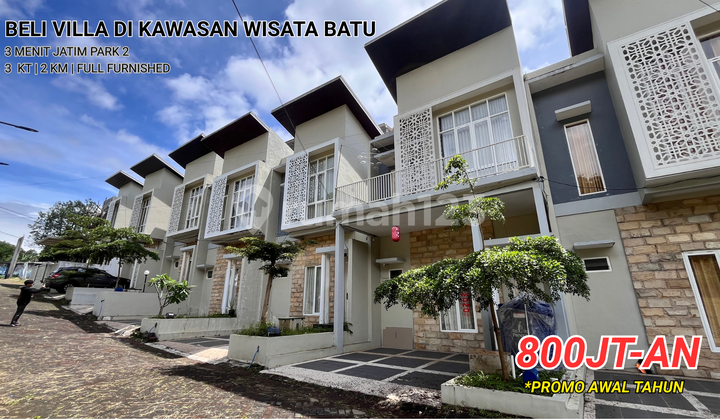 Villa Modern Batu Investasi Terbaik Akses 2 Mobil Area Wisata
