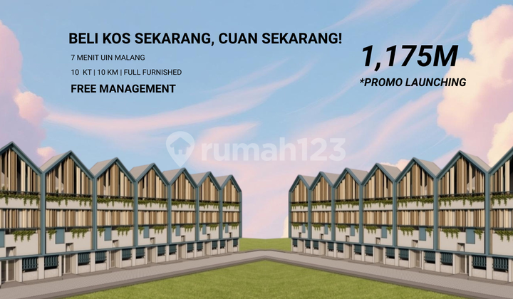 Rumah Kost 10 Kamar di Joyoagung, Malang Kota