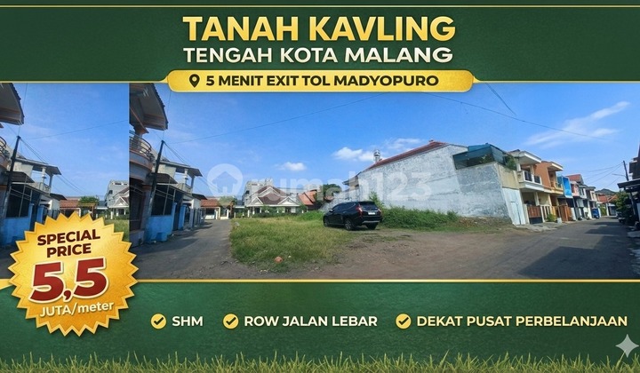 Tanah Sawojajar Kota Malang Dekat Dekat Stasiun dan Rampal