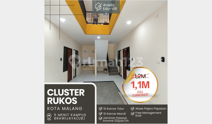 Promo Akhir Tahun Cluster Rukos Joyoagung Full Furnished