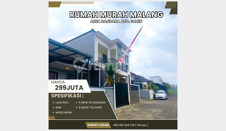 Di jual rumah murah malang siap bangun akses luas dekat bandara Di jual rumah murah malang siap bangun akses luas dekat bandara