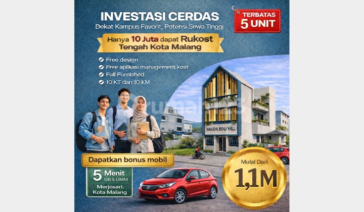 Rumah Kos Arada Joyoagung Merjosari 10 Kamar