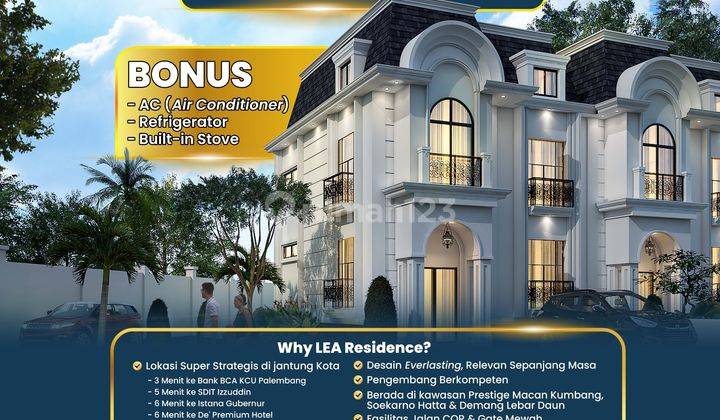 Townhouse American Modern Strategis Tengah Kota Palembang One Gate System Type 84 & 125 2