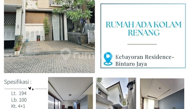 House with Private Pool in Kebayoran Residence Bintaro, Most Luxurious Area - Close to Toll Road
