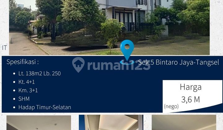 Rumah Hook Besar Dan Bagus Bintaro Jaya Sektor 5