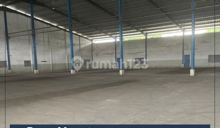 Disewakan Gudang Siap Pakai di Daan Mogot Luas Gudang 1600M2 Hanya 65Rb/Bln!! Akses Container 40'!! Tangerang