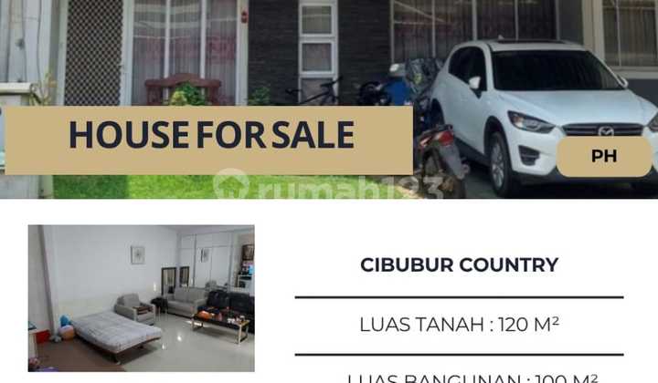 Rumah Depan Taman Di Jual Cibubur Country Cikeas 1