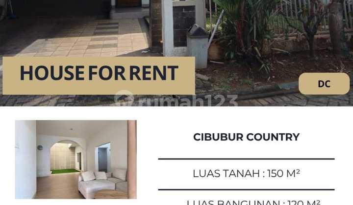 Rumah Di Sewakan Full Furnished Perumahan Cibubur Country Cikeas 2