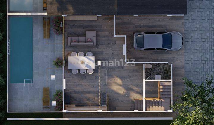 Rumah SHM Murah Private Pool Furnished Siap Huni Bangunjiwo.