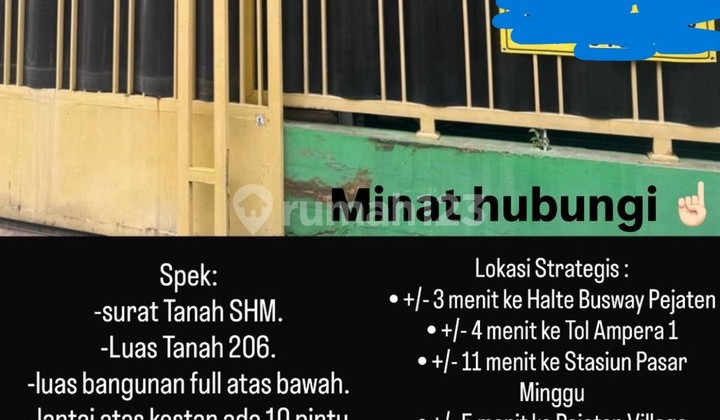 Jual Rumah & Kost di Jl. Ampera Raya, seberang Arsip Nasional, Cilandak Timur, Pasar Minggu Jual Rumah & Kost di Jl. Ampera Raya, seberang Arsip Nasional, Cilandak Timur, Pasar Minggu