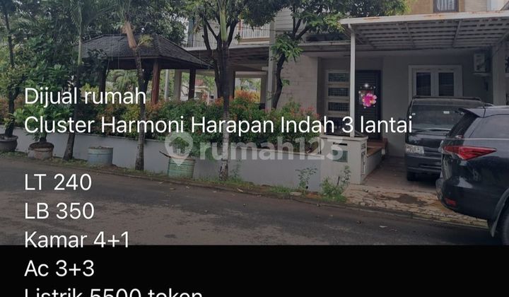 Rumah 3 Lantai Di Cluster Harmoni Harapan Indah 1