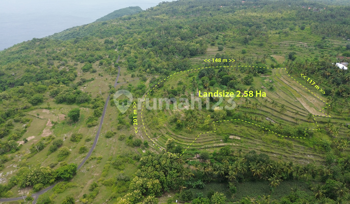 Nusa Penida Panoramic Seaview Land Prime Hillside Plot