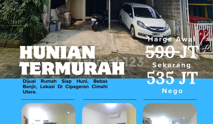 Super Murah! Dijual Rumah Komplek One Get Sistem Cipageran Cimahi
