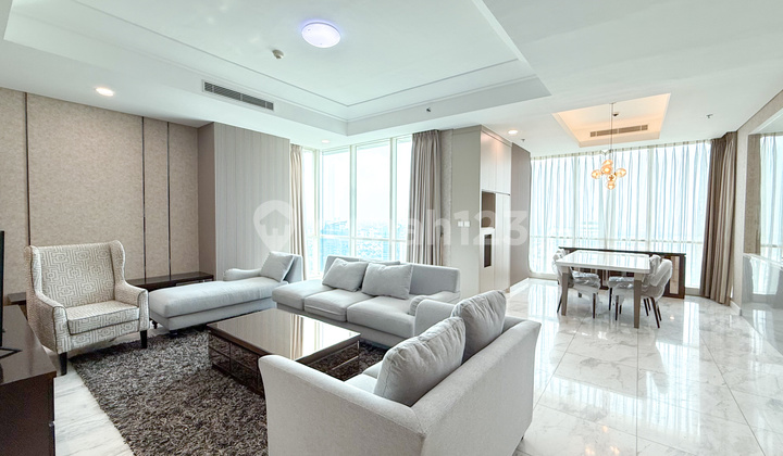 The Peak Sudirman 3BR 232sqm newly renovated fully furnished in Kuningan, South Jakarta for rent