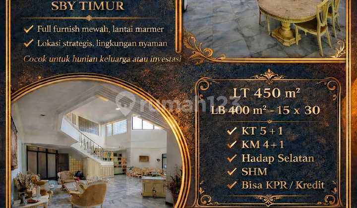 Murah Rumah Mewah Siap Huni Full Furnish Full Marmer di Dharmahusada