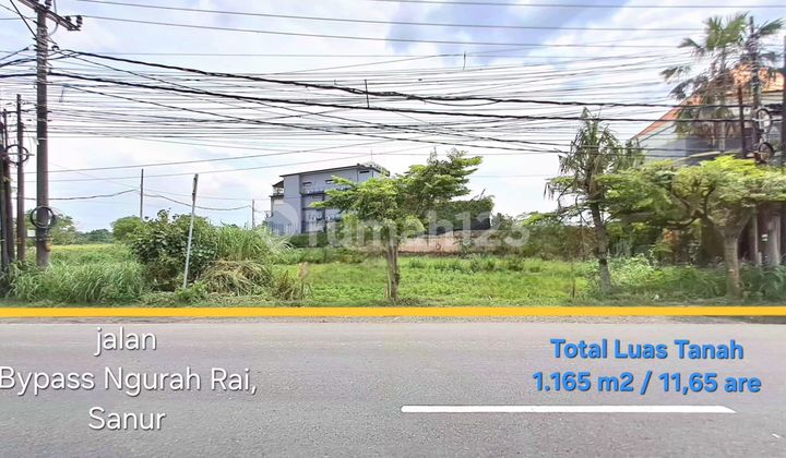 Tanah Dijual Posisi Sangat Strategis Terletak di Pinggir Jalan Bypass Ngurah Rai, Sanur Kaja, Denpasar