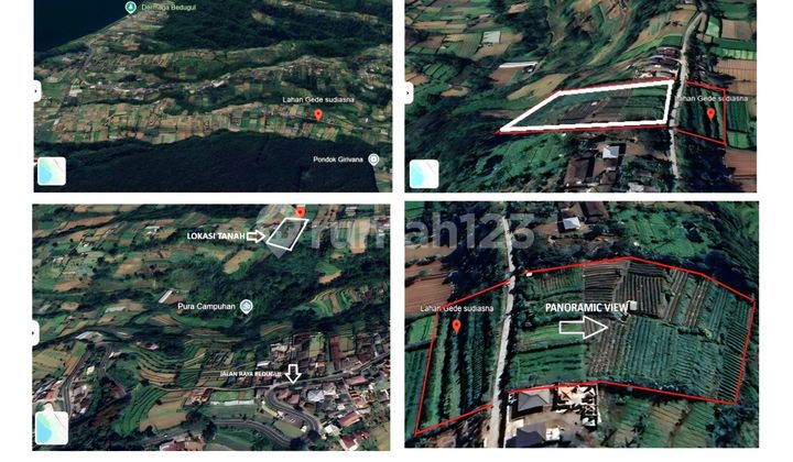 Land for Sale Featuring Mountain Valley and Partial Ocean Views Located in Baturiti, Tabanan Land for Sale Featuring Mountain Valley and Partial Ocean Views Located in Baturiti, Tabanan