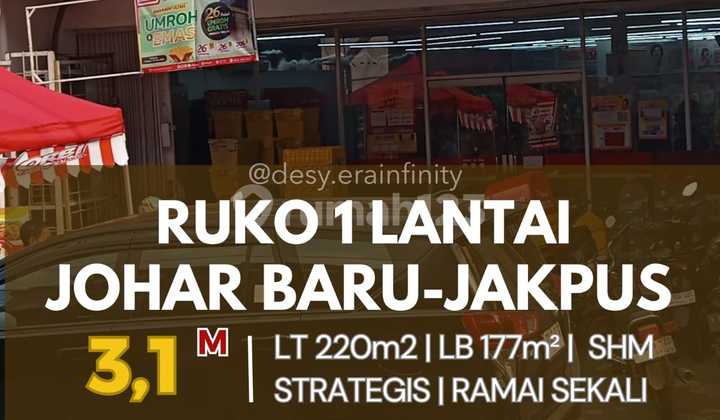 Dijual Ruko di Rawa Sawah, Johar Baru, Jakarta Pusat