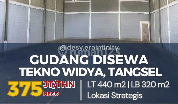 Warehouse for Rent in Tekno Widya, South Tangerang Warehouse for Rent in Tekno Widya, South Tangerang