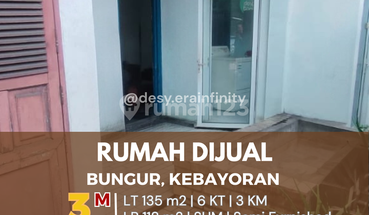 Dijual Cepat Rumah Bungur, Kebayoran Lama, Jakarta Selatan