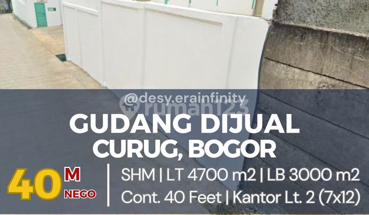 Warehouse for Sale in Curug, Bogor Warehouse for Sale in Curug, Bogor