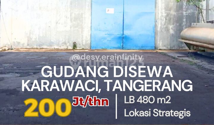 Disewakan Gudang di Karawaci, Tangerang