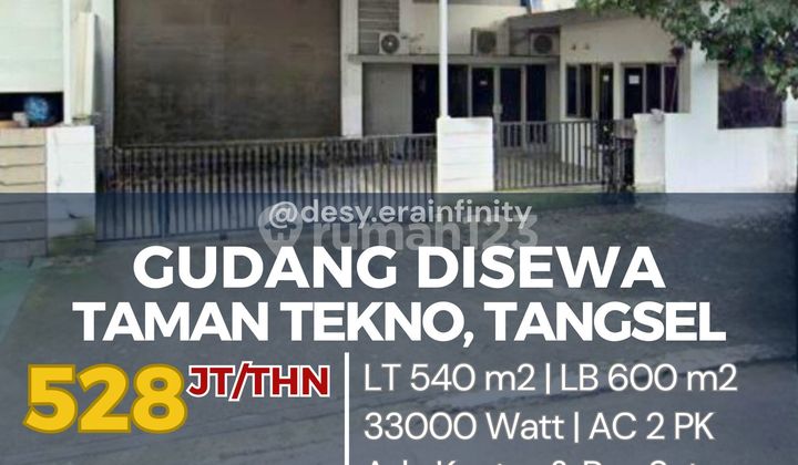 Warehouse for Rent in Taman Tekno, South Tangerang Warehouse for Rent in Taman Tekno, South Tangerang