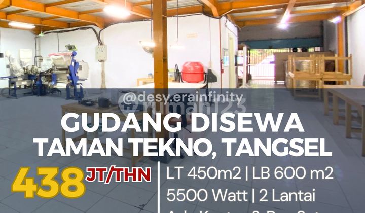Warehouse for Rent in Taman Tekno, South Tangerang Warehouse for Rent in Taman Tekno, South Tangerang