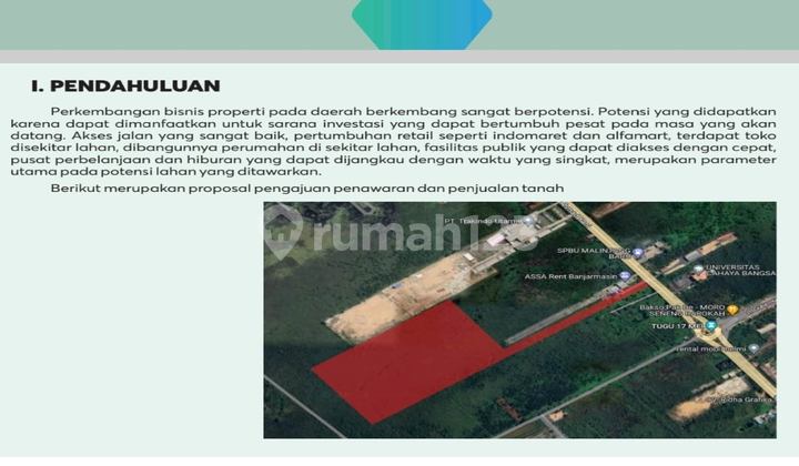 Land for sale in the Banjarmasin area, South Kalimantan