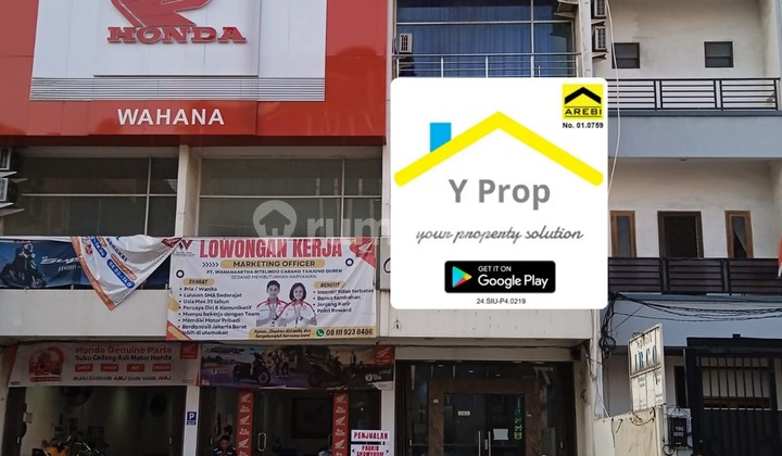 Dijual Ruko Baru Dgn Lift di Bawah NJOP di Tanjung Duren Raya, Lokasi Strategis Terdekat ke Cp Mall, Lb +/- 250M2, 4 Lantai, Jakarta Barat