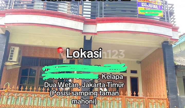 Rumah Asri Depan Taman di Kelapa Dua Wetan Ciracas – Dekat Jalan Raya PKP, Harga Nego!